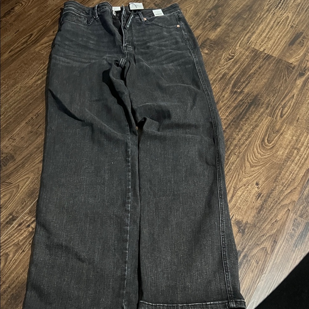 Judy Blue Charcoal High Waist Straight Jeans - Picture 2 of 3